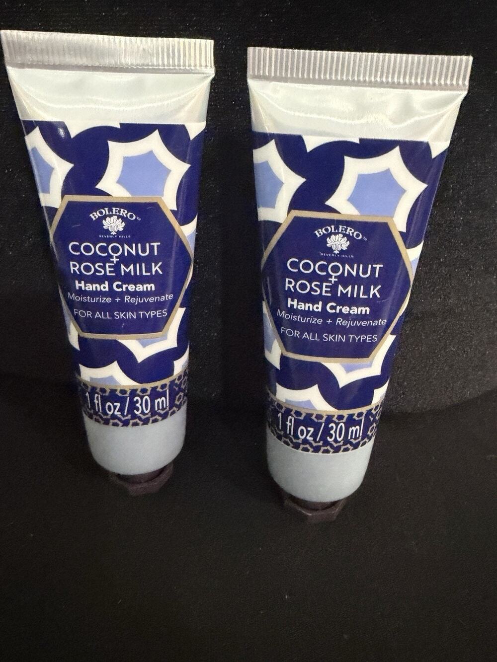 Bolero Coconut & Rose Milk Body Hand Cream Lot Of 2. 1 Oz Each
